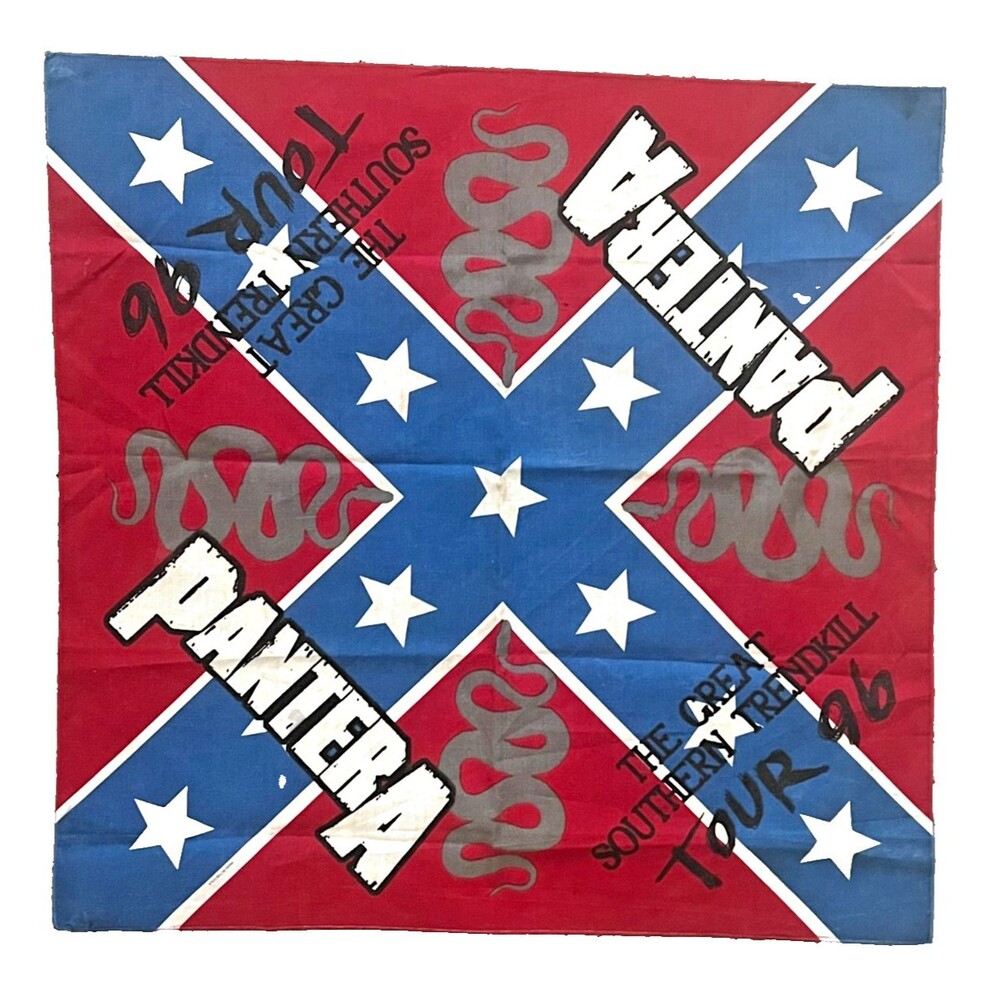 Vtg 1996 PANTERA Bandana Scarf The Great Southern Trendkill Tour Concert USA